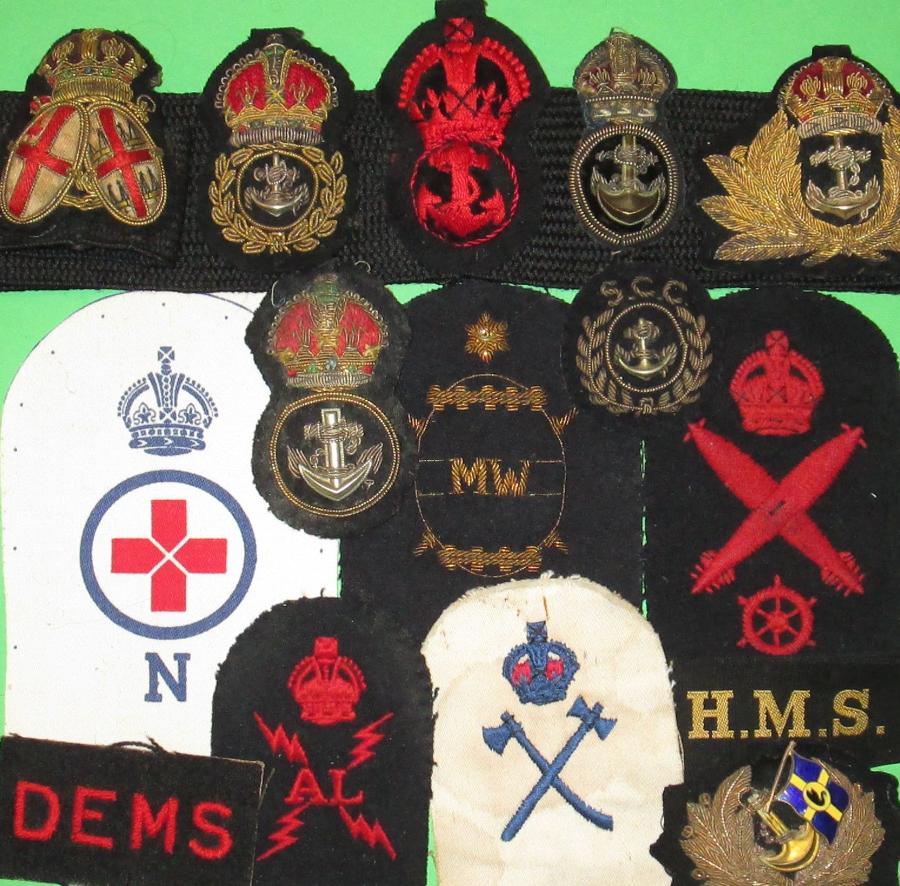 ROYAL NAVY AND MERCHANT NAVY BADGES