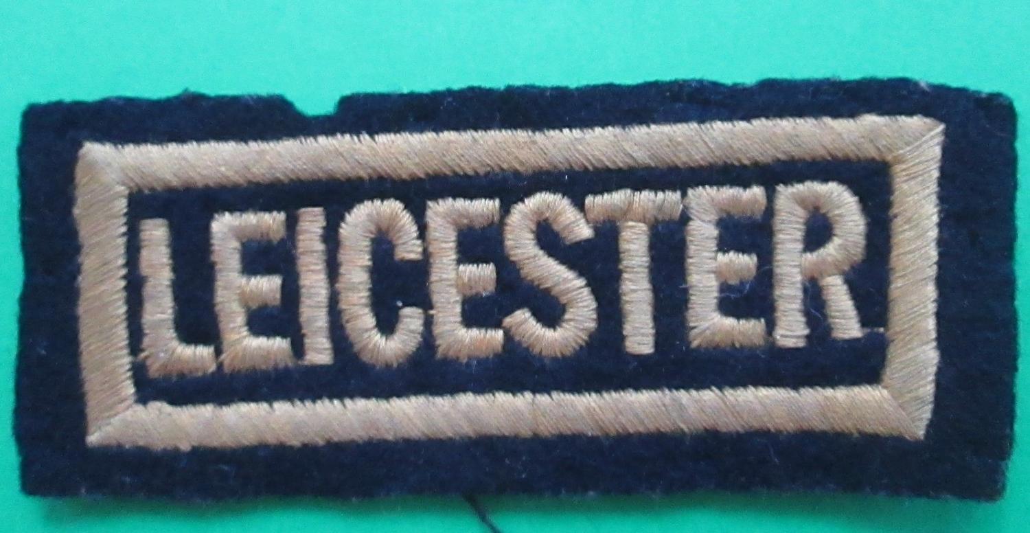A WWII LEICESTER CITY ARP / CIVIL DEFENCE BREAST BADGE