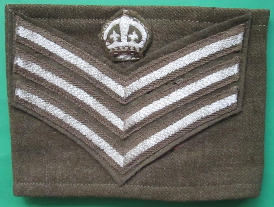 A WWII STAFF SGTS ARM BAND