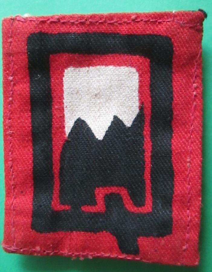 A RARE INDIAN 14TH DIVISION FORMATION SIGN