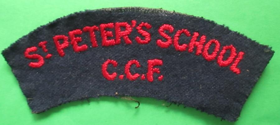 ST PETER'S SCHOOL C.C.F SHOULDER TITLE