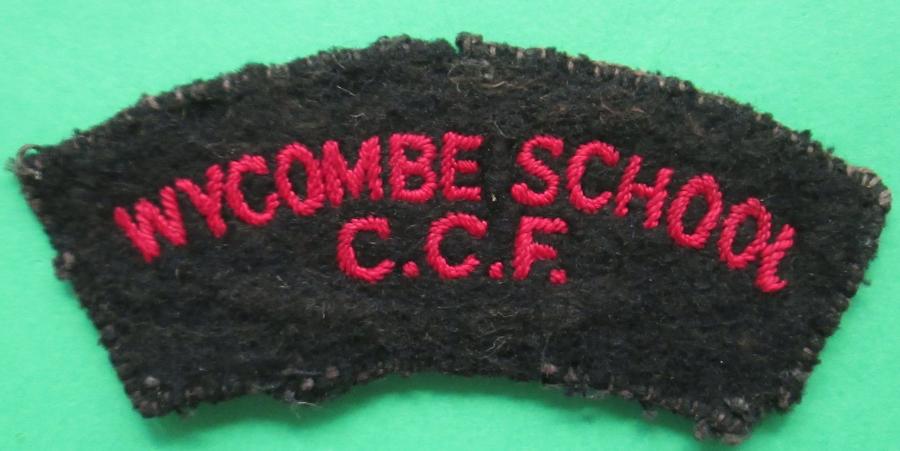 SHOULDER TITLE FOR WYCOMBE SCHOOL C.C.F