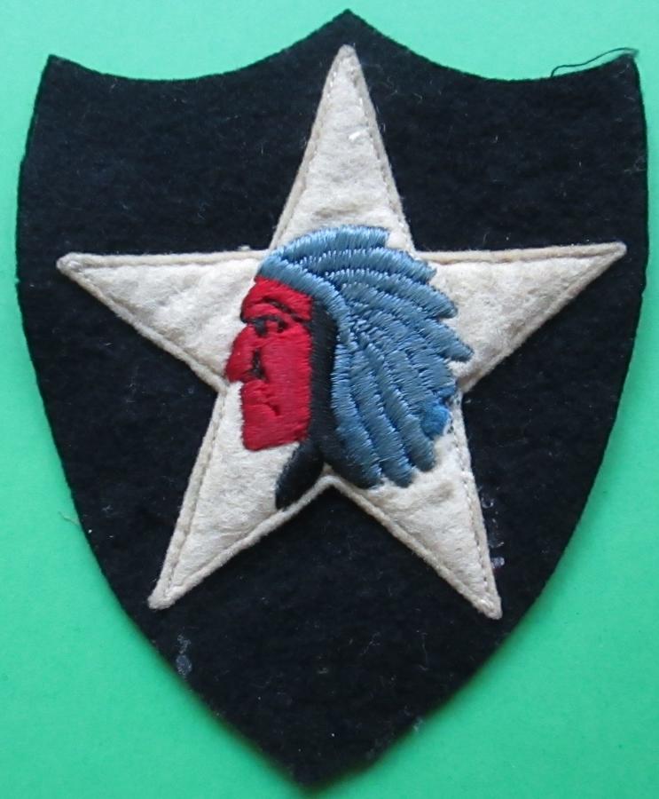 A PRE WII US 2nd DIVISION ARM BADGE