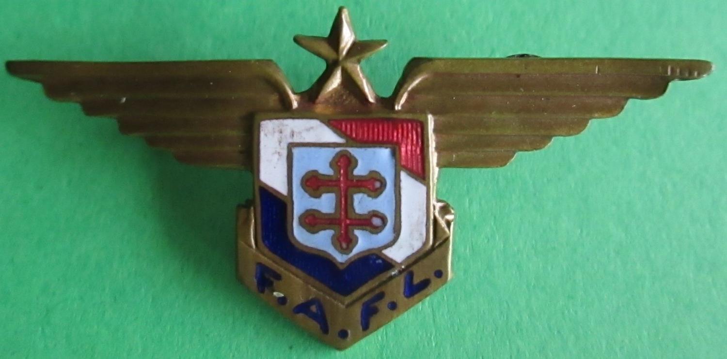 A WWII FREE FRENCH FORCES AVIATION PIN BADGE