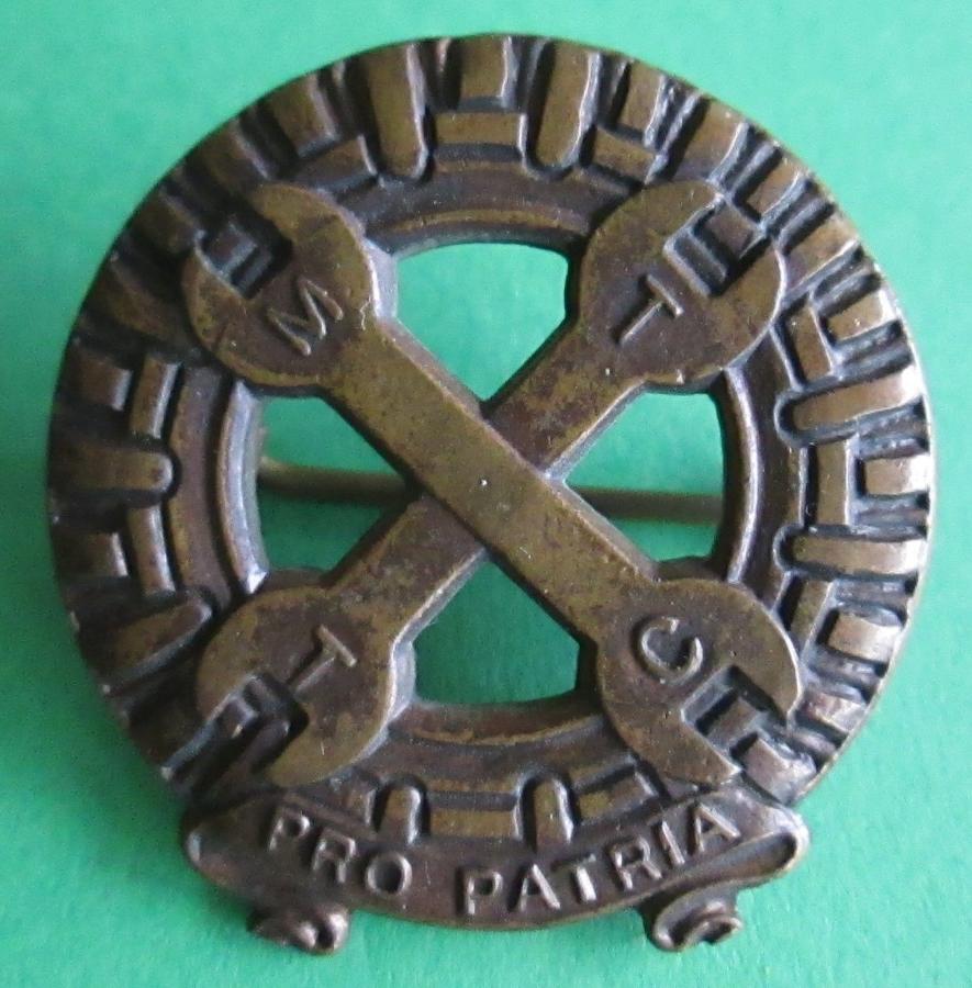 A MECHANISED TRAINING TRANSPORT CORPS PIN BADGE