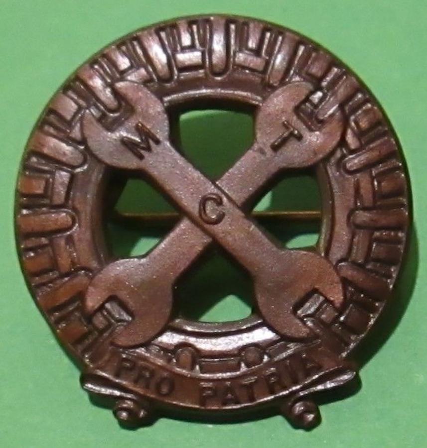 A WWII MECHANISED TRANSPORT CORPS BADGE