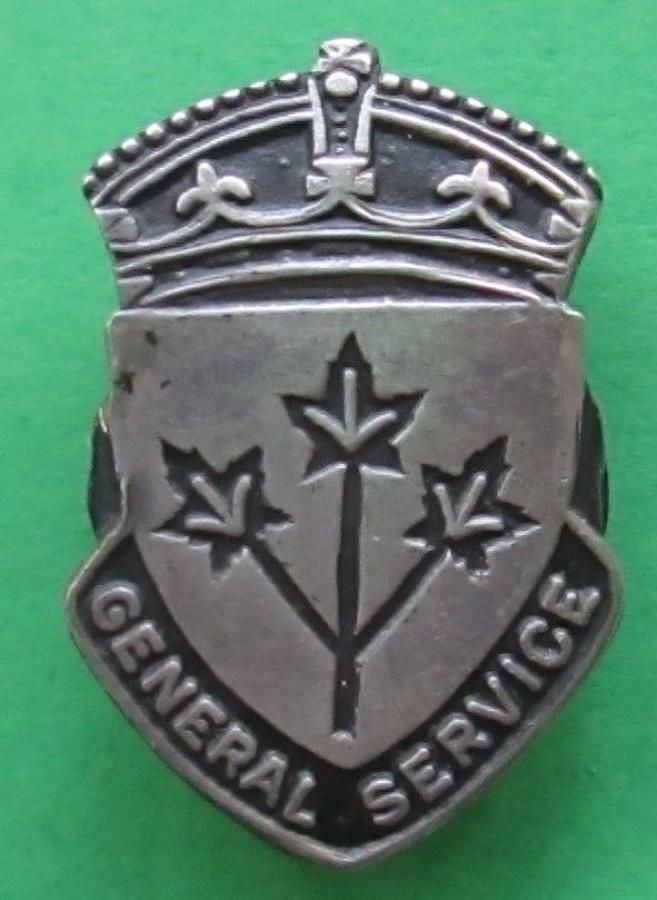 A CANADIAN GENERAL SERVICE PIN BADGE