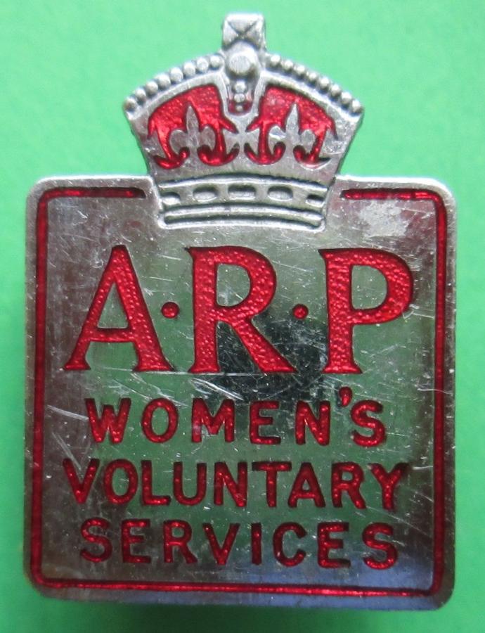 A WWII WVS ARP BADGE