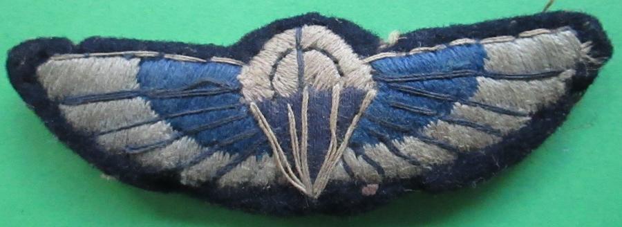 A PAIR OF WWII PERIOD SAS PADDED WINGS