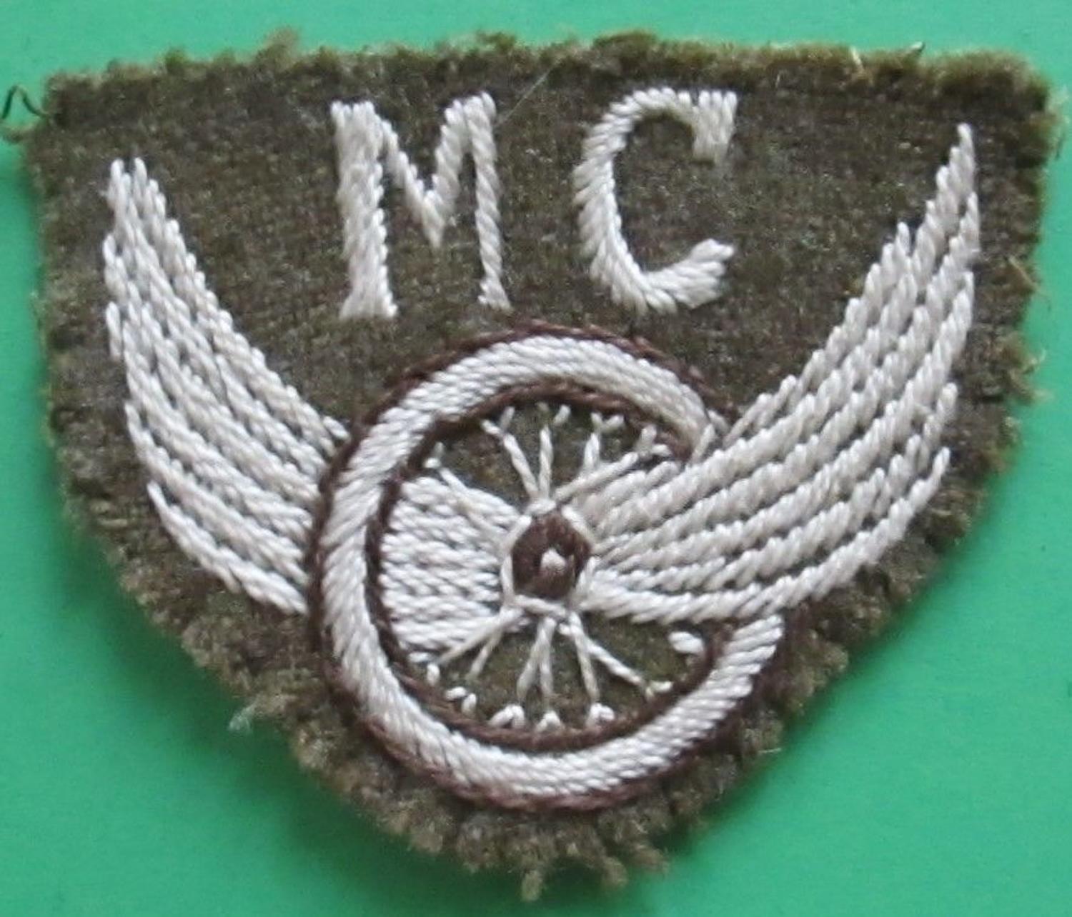 A SCARCE EXAMPLE OF THE NON OFFICIAL MOTOR CYCLISTS ARM BADGE