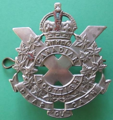 A CANADIAN SCOTTISH GLENGARRY BADGE