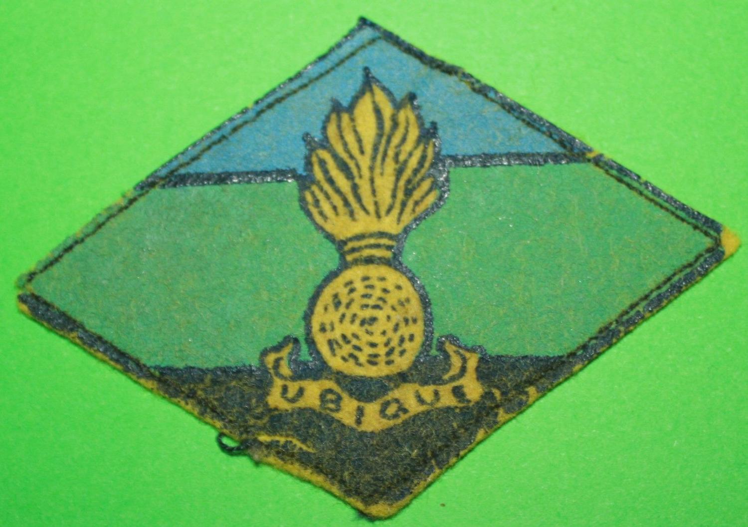 A RARE 165th  HEAVY ANTI AIRCRAFT ROYAL ARTILLERY FORMATION PATCH