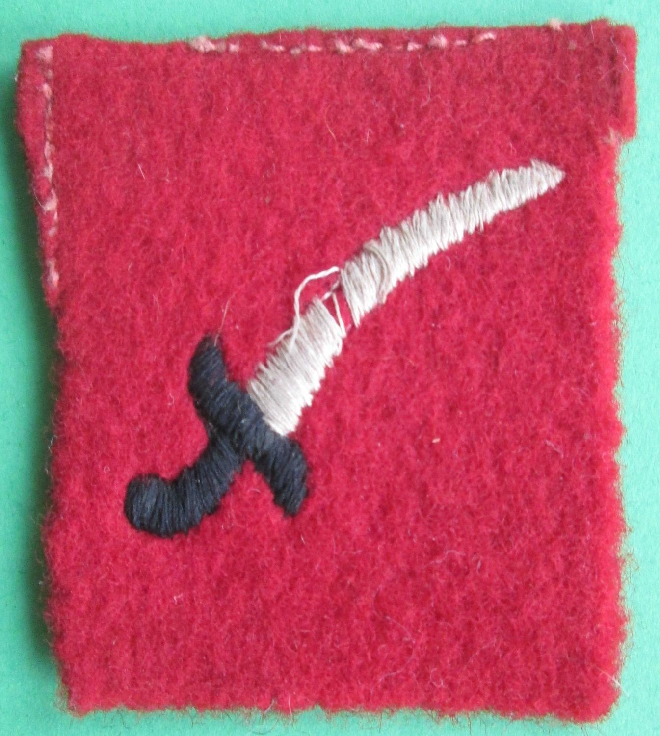 THE BRITISH TROOPS PALESTINE AND TRANSJORDAN FORMATION PATCH  