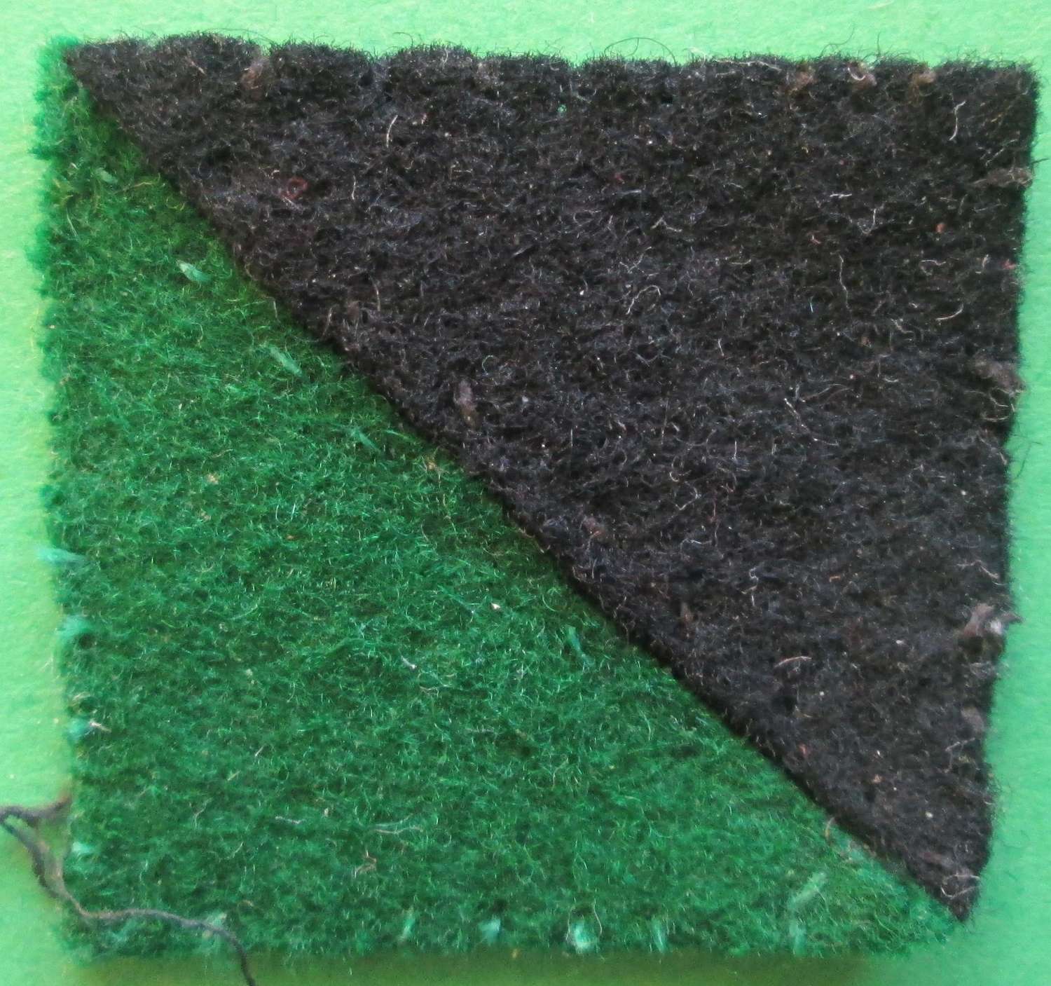 A SCARCE WWII RIFLE BRIGADE GREEN AND BLACK ARM PATCH