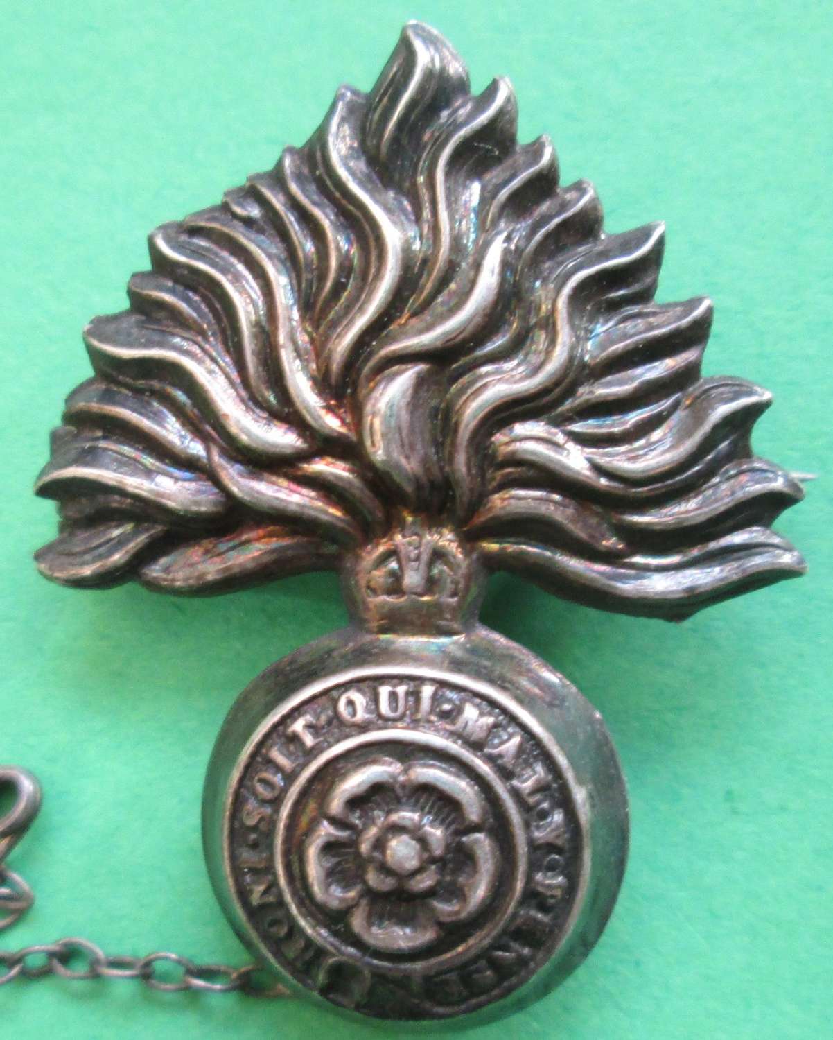A SILVER SWEETHEART BROOCH FOR THE ROYAL FUSILIERS