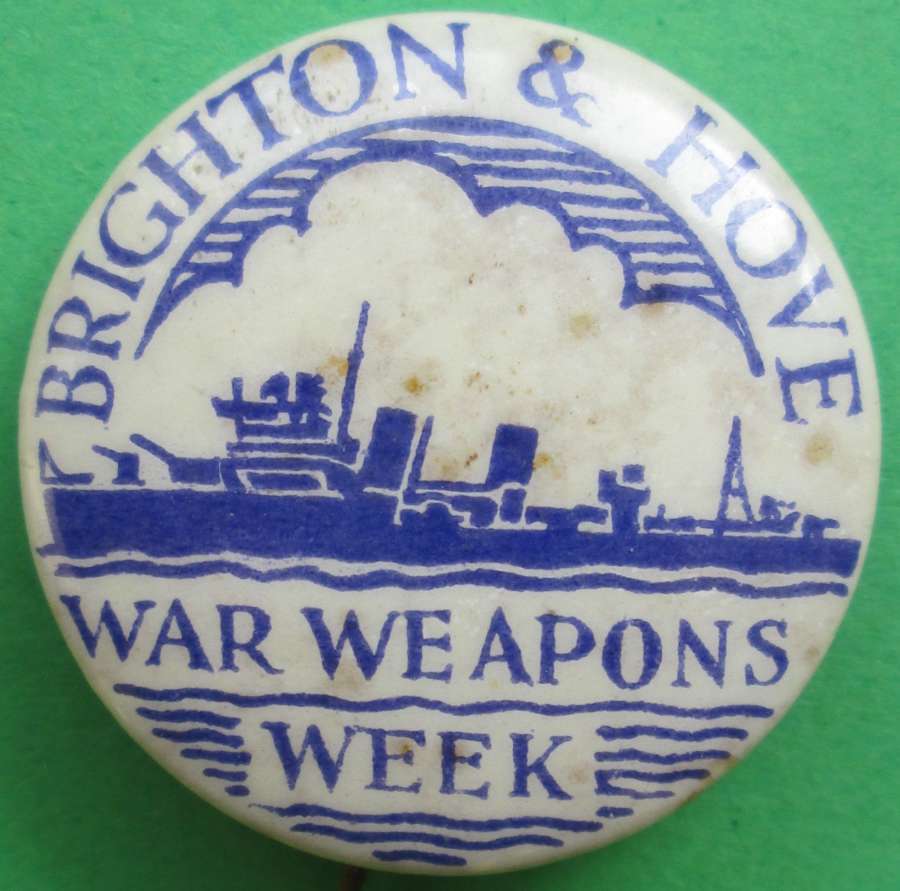 A WWII BRIGHTON AND HOVE WAR WEAPONS WEEK BADGE