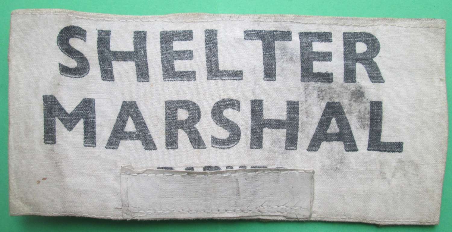 A WWII BARNES ( LONDON ) SHELTER MARSHAL ARMBAND