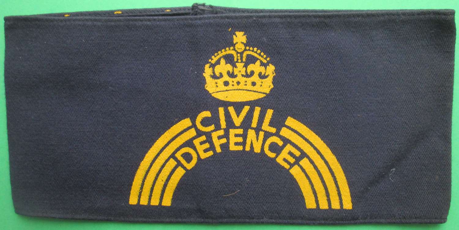 A WWII RAINBOW STYLE CIVIL DEFENCE ARMBAND