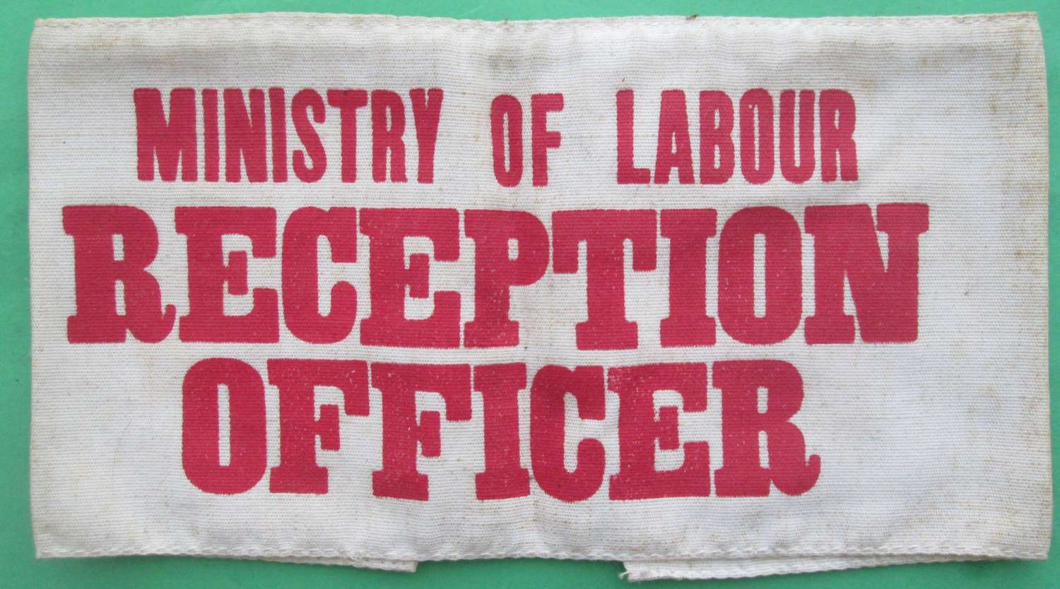 A MINISTRY OF LABOUR RECEPTION OFFICER