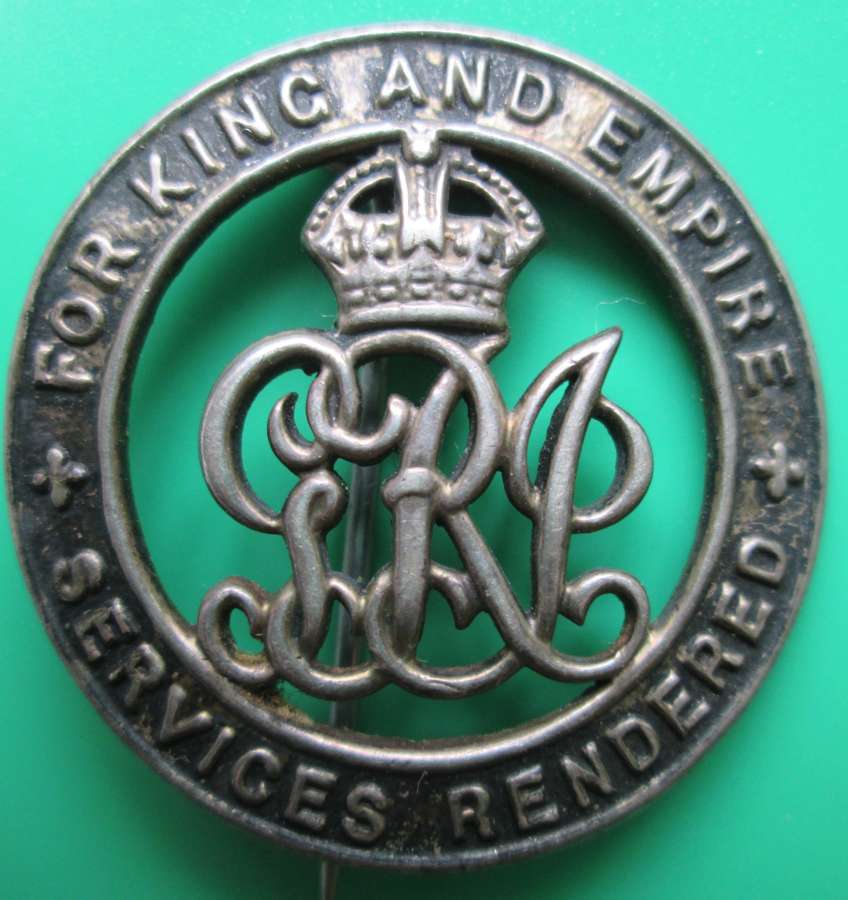 A WWI PERIOD SILVER WOUND BADGE