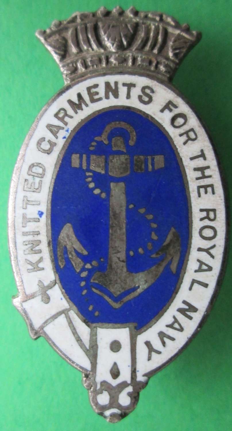 A KNITTED GARMENTS FOR THE ROYAL NAVY PIN BROOCH