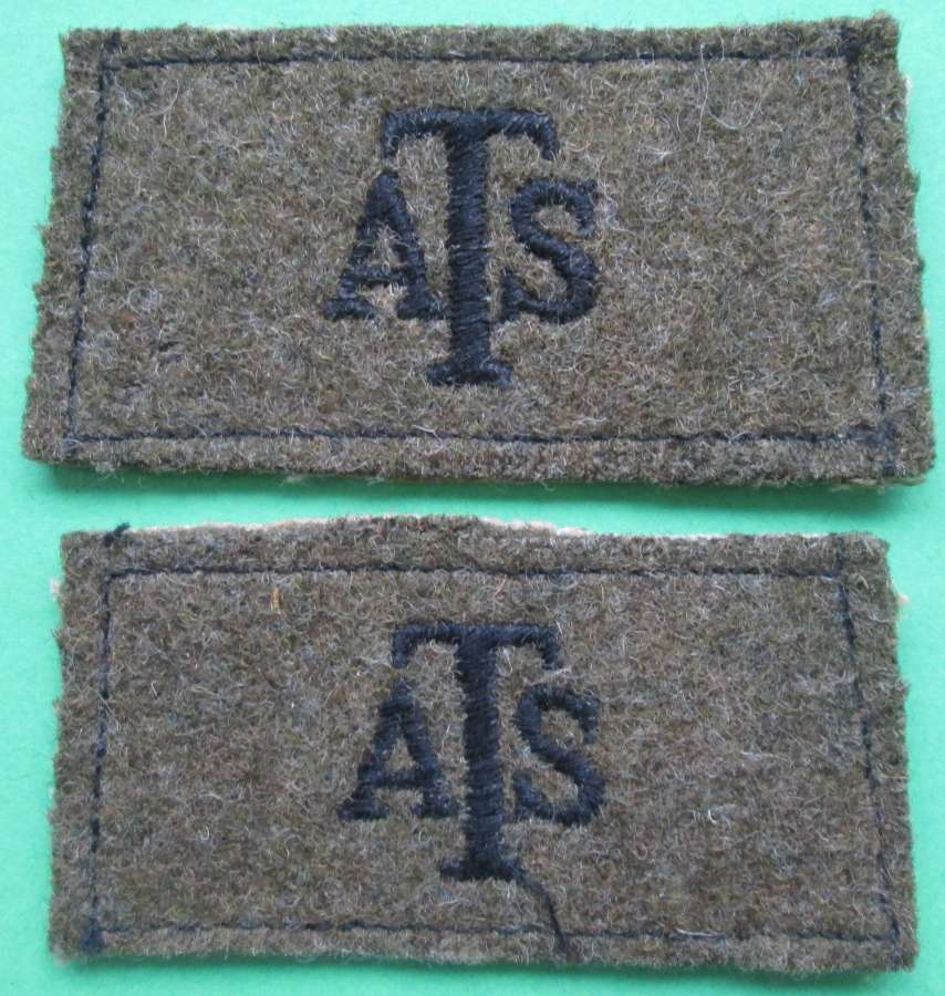 A WWII PAIR OF ATS SLIDE ON TITLES