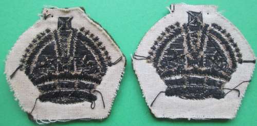 A GOOD MATCHING PAIR OF KINGS SGT MAJORS CROWNS