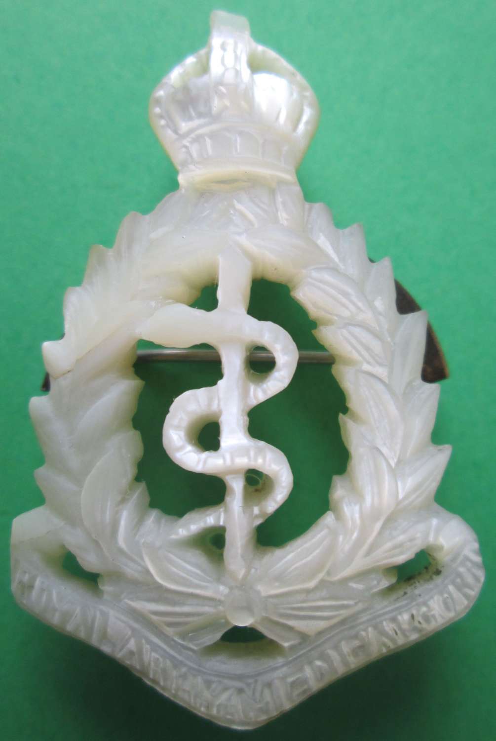 ROYAL ARMY MEDICAL CORPS MOTHER OF PEARL SWEETHEART BROOCH