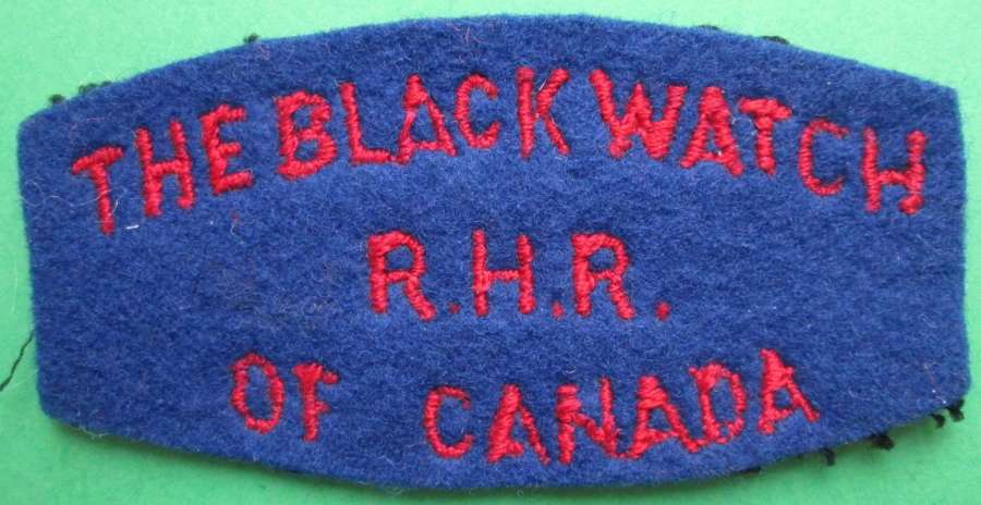 A ROYAL HIGHLAND REGIMENT OF CANADA (BLACK WATCH) FORMATION SIGN