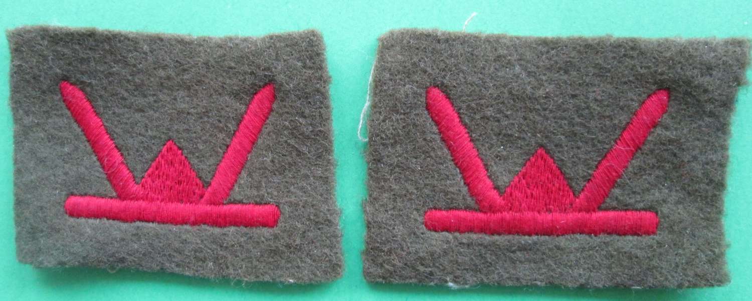 A PAIR OF 53RD (WELCH) DIVISION PATCHES