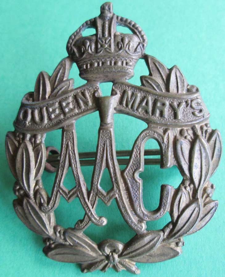 CAP BADGE FOR QUEEN MARY'S ARMY AUXILIARY CORPS