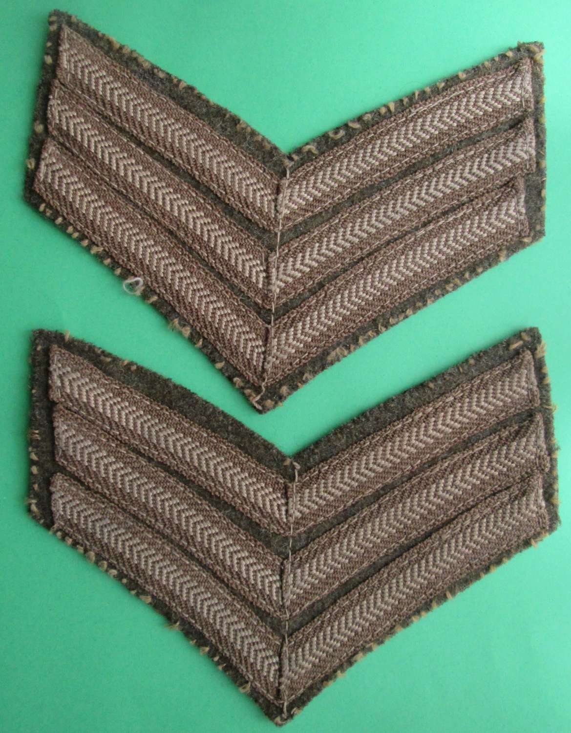 A GOOD MATCHING PAIR OF SGTS STRIPS WWII PERIOD