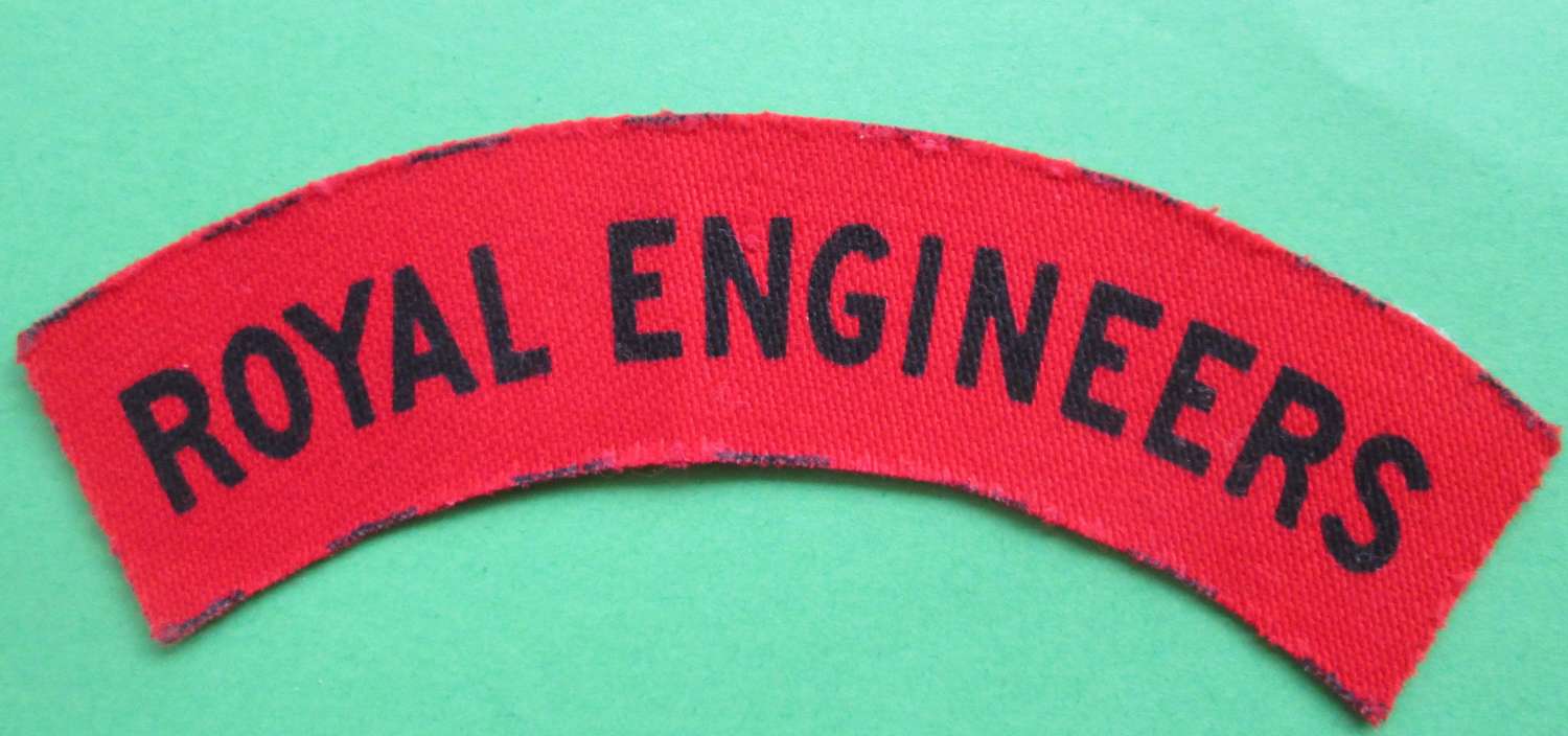 ROYAL ENGINEERS PRINTED SHOULDER TITLE