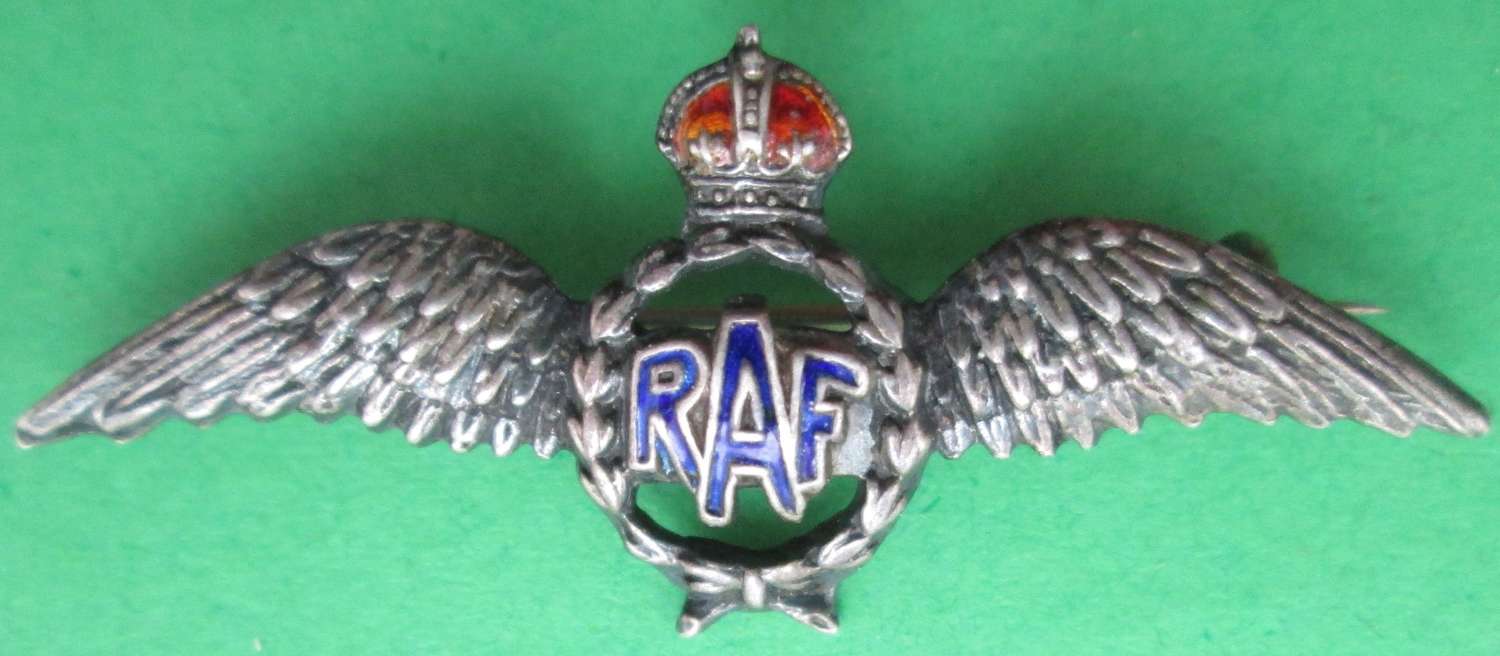 AN RAF STERLING SILVER SWEETHEART BROOCH