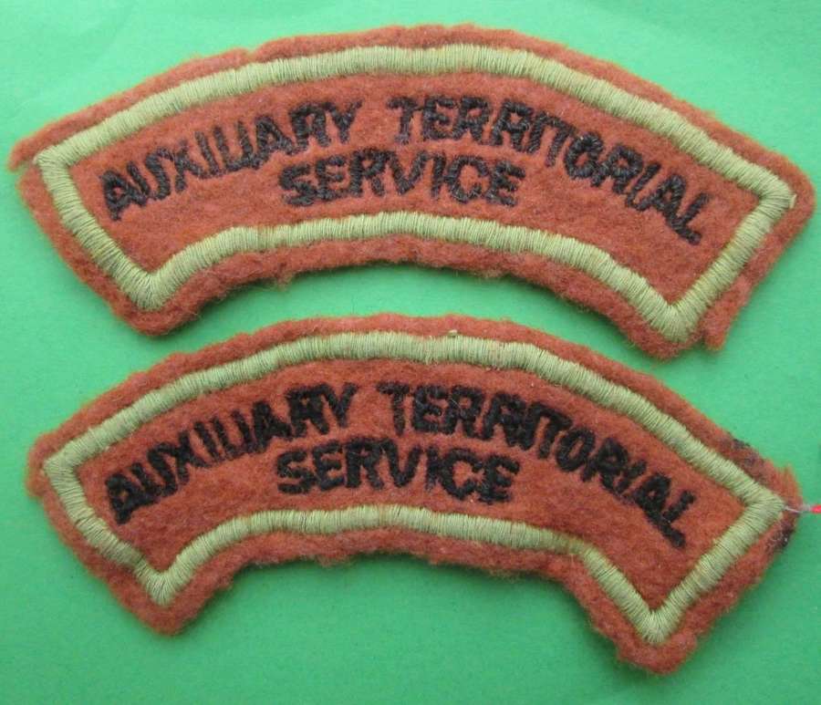 AUXILLIARY TERRITORIAL SERVICE SHOULDER TITLES
