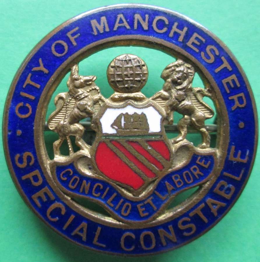A GOOD WWI PERIOD CITY OF MANCHESTER SPECIAL CONSTABLE BADGE