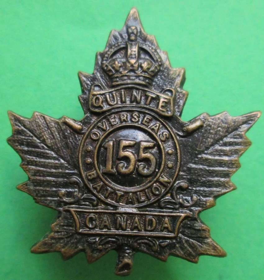A CANADIAN 155TH INFANTRY BATTALION BADGE