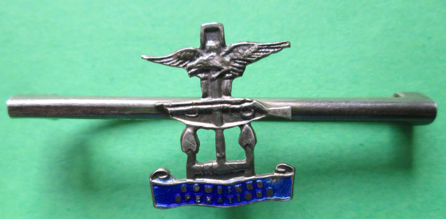 SILVER COMBINED OPERATIONS SWEETHEART BROOCH