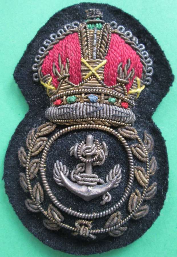 A  PRE 1952 ROYAL NAVY CHIEF PETTY OFFICERS BULLION WIRE CAP BADGE