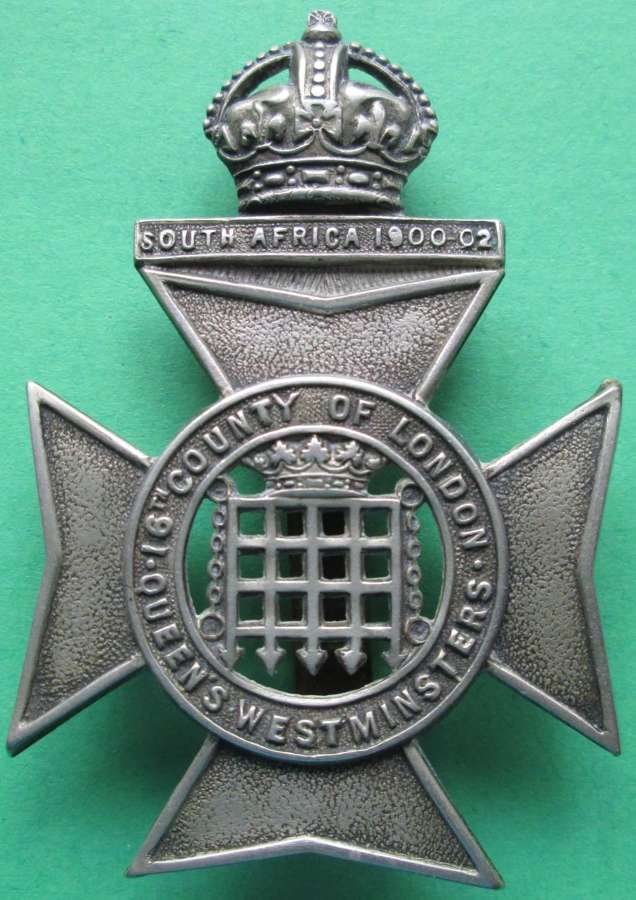 16TH (COUNTY OF LONDON) BATTALION (QUEEN'S WESTMINSTER RIFLES)