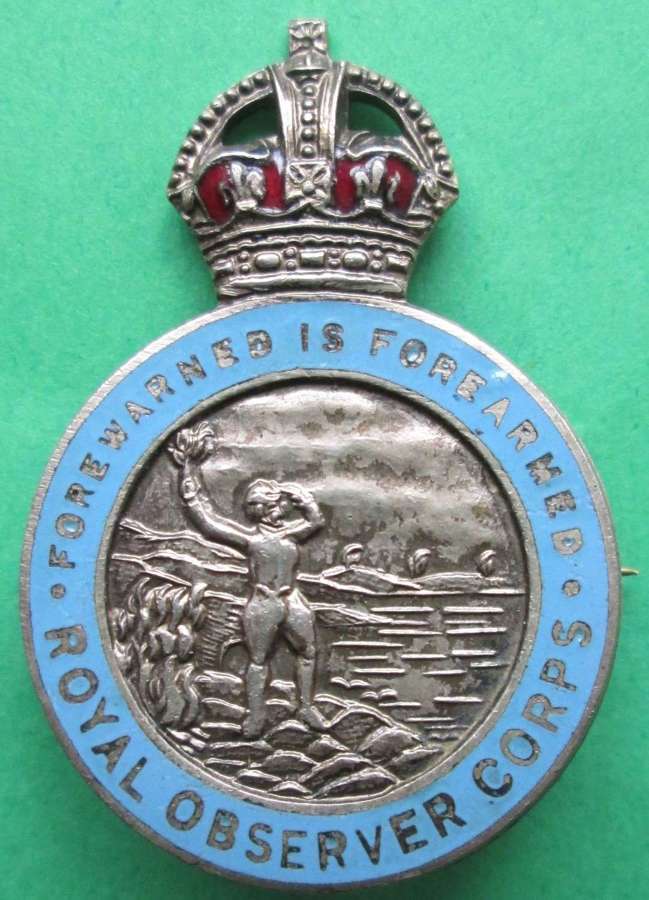 A ROYAL OBSERVER CORPS PIN BROOCH
