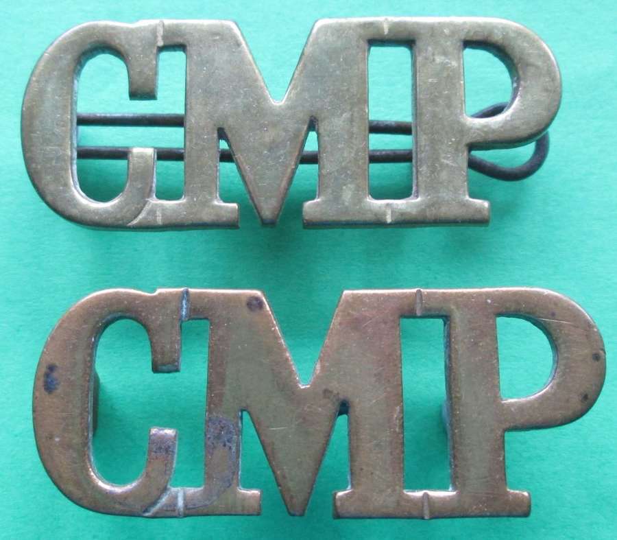CORPS OF MILITARY POLICE METAL SHOULDER TITLES