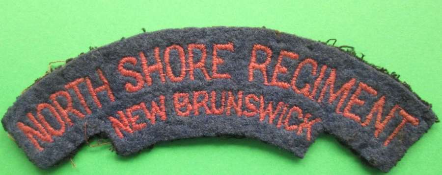 A North Shore Regiment New Brunswick shoulder title