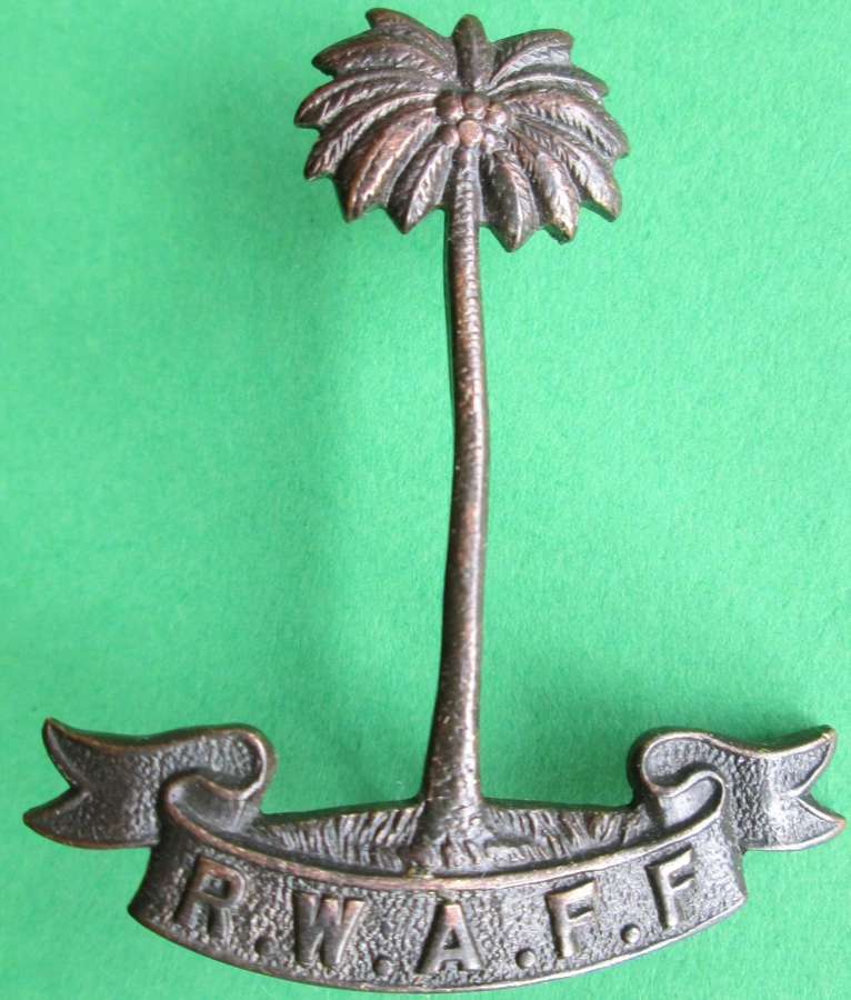 ROYAL WEST AFRICAN FRONTIER FORCES LARGE SIZE CAP BADGE