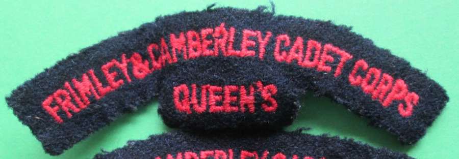 A QUEEN'S FRIMLEY AND CAMBERLEY CADET CORPS SHOULDER TITLE