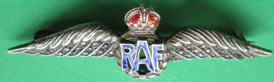 SILVER WWII RAF SWEETHEART BROOCH