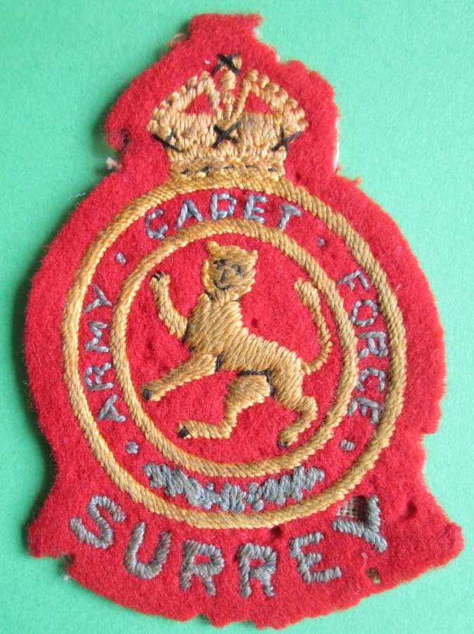 A SURREY ARMY CADET FORCE BREAST BADGE