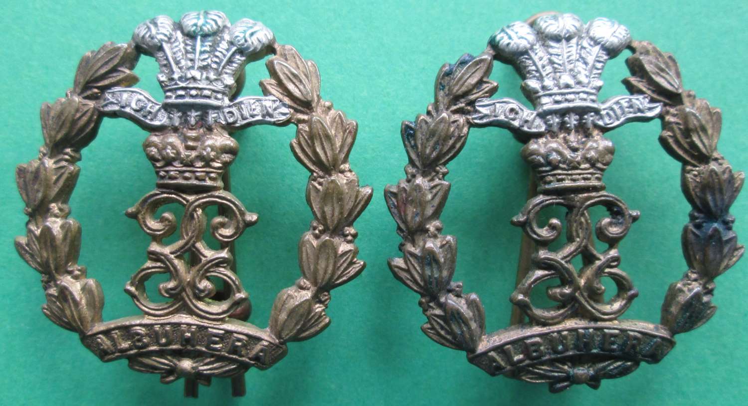 A PAIR OF MIDDLESEX REGT OTHER RANKS COLLAR DOGS