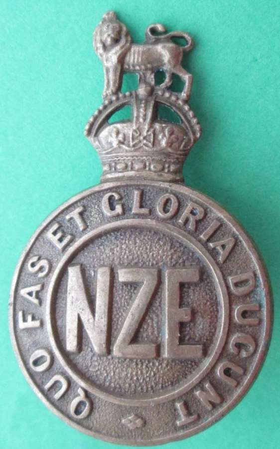 A British made New Zealand Engineers cap badge