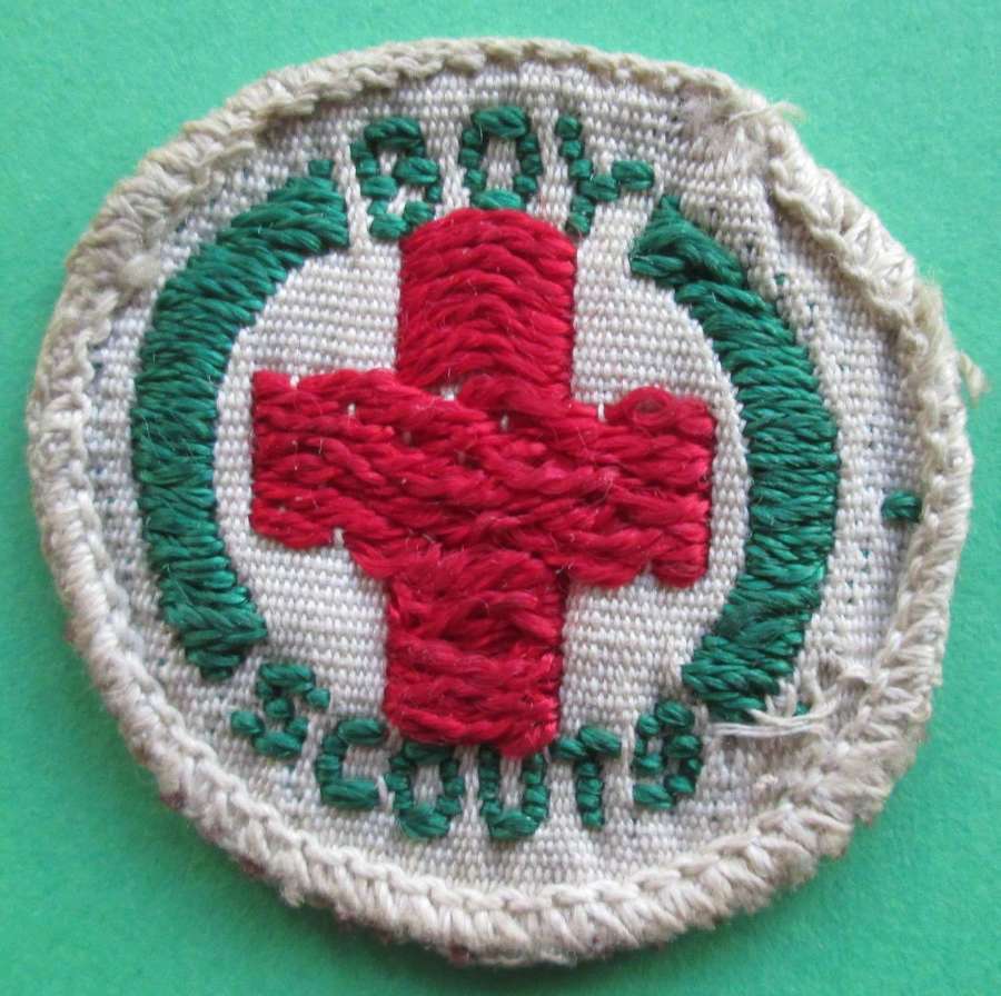 BOY SCOUTS FIRST AID PROFICIENCY BADGE 1930'S
